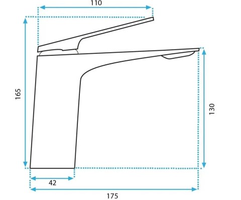 BATERIA UMYWALKOWA AVALON CHROM NISKA