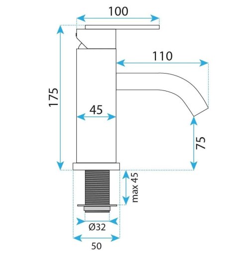 BATERIA UMYWALKOWA JS-11801GG ONTARIO TYTAN NISKA