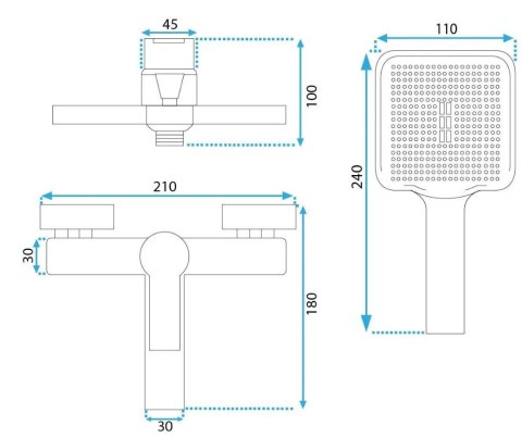 BATERIA WANNOWA MY2021-3RGG ARGUS MIEDŹ SZCZOTKOWA