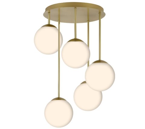 LAMPA APP1818-5CPR BRUSH GOLD WHITE