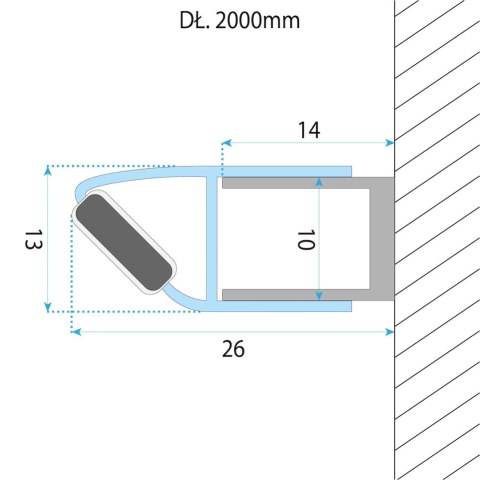 LISTWA MAGNETYCZNA ATLAS CHROM