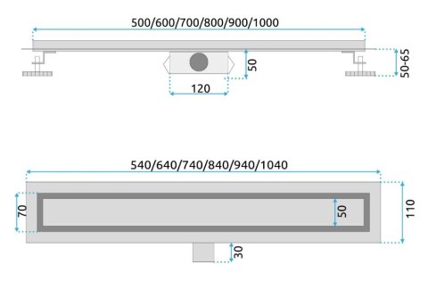 ODPŁYW NEOX ZŁOTY 700
