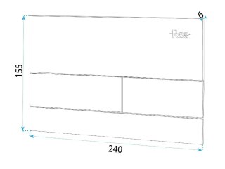 PRZYCISK DO STELAŻA PODTYNKOWEGO T GLASS WHITE