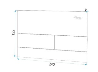 PRZYCISK DO STELAŻA PODTYNKOWEGO T STEEL BRUSH