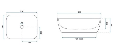UMYWALKA FREJA TRAVERTINE MATT - NABLATOWA
