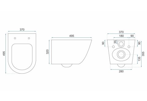 WC - CARLO MINI RIMLESS ECRU