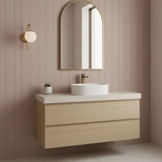 BATERIA UMYWALKOWA DROP MIEDŹ SZCZOTKOWANA NISKA