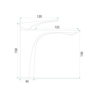 BATERIA UMYWALKOWA JOE ZŁOTA SZCZOTKOWANA NISKA