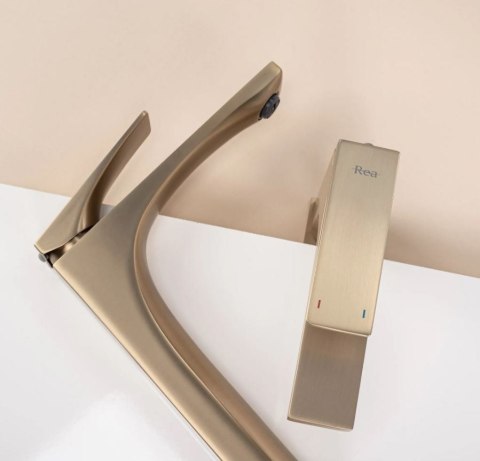 BATERIA UMYWALKOWA JOE ZŁOTA SZCZOTKOWANA NISKA