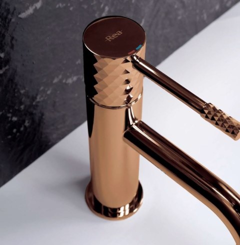 BATERIA UMYWALKOWA LUNGO DIAMOND MIEDŹ WYSOKA