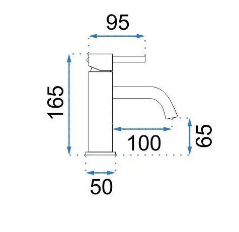 BATERIA UMYWALKOWA LUNGO GRIP MIEDŹ SZCZOT NISKA