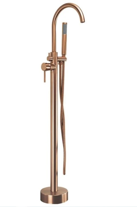 BATERIA WANNOWA PODŁOGOWA LUNGO MIEDŹ SZCZOTKOWANA