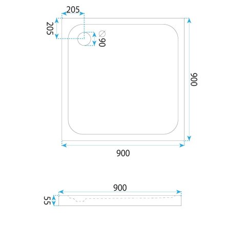 BRODZIK BELMOND WHITE 90x90