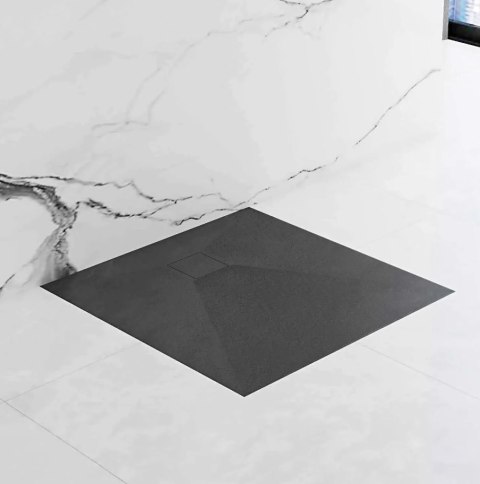 BRODZIK MAGNUM BLACK 90x90 + SYFON