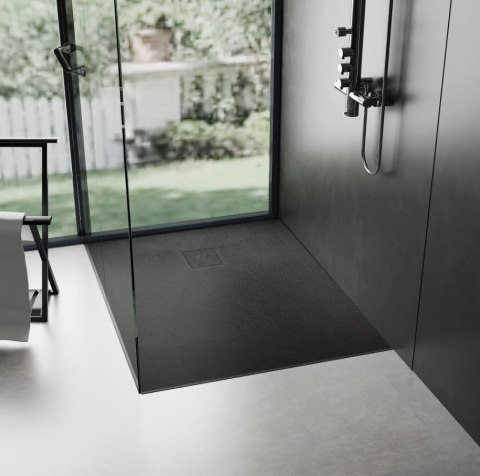 BRODZIK MAGNUM BLACK 90x90 + SYFON