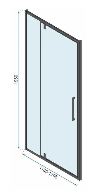 DRZWI PRYSZNICOWE RAPID SWING CHROM 120