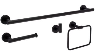 KOMPLET WIESZAKÓW ŁAZIENKOWYCH GRID BLACK