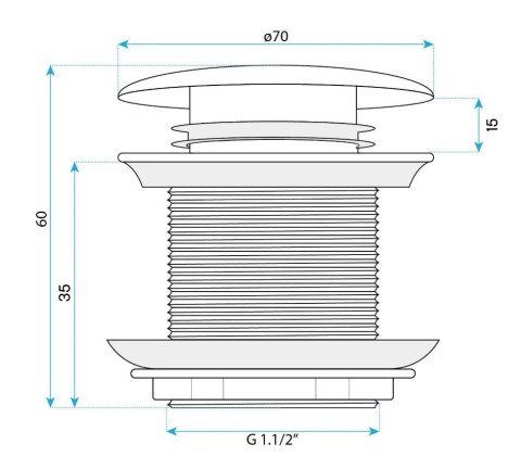 KOREK UNIWERSALNY DO WANNY ZŁOTY