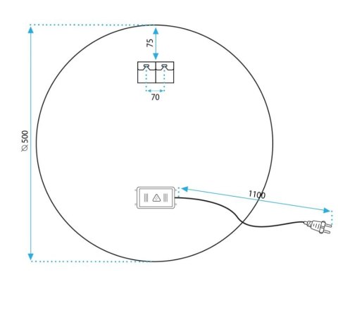 LUSTRO LED MMJ BRUSH SS 50CM