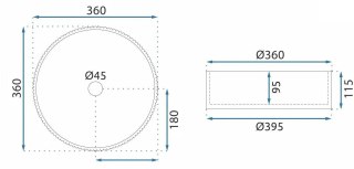 UMYWALKA INGRID 36 BLACK - NABLATOWA