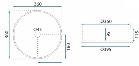 UMYWALKA INGRID 36 GREY - NABLATOWA