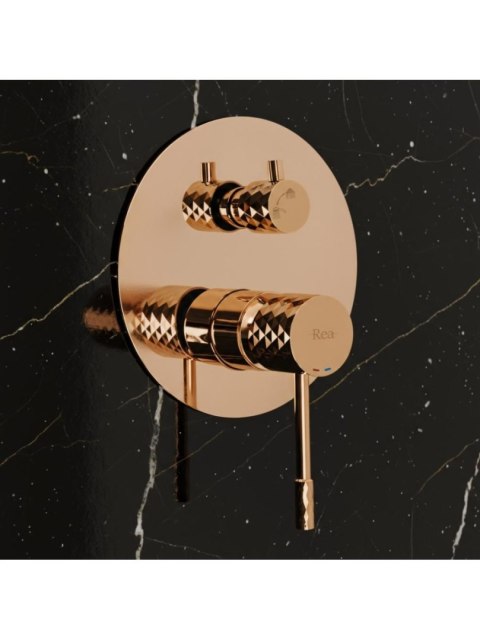 ZESTAW NATRYSKOWY PODTY LUNGO DIAMOND MIEDŹ + BOX