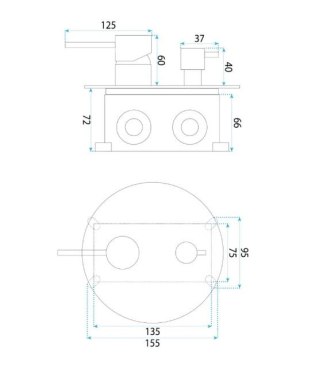 ZESTAW NATRYSKOWY PODTY LUNGO DIAMOND ZŁOTY + BOX