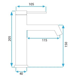BATERIA UMYWALKOWA JS-B310BRG FOSS MIEDŹ SZCZ NISK