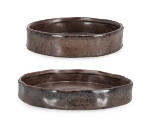 Bizzotto BIZZOTTO zestaw tac dekoracjnych PAVLOS brązowy