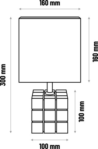 Lampa stołowa Rubi szary