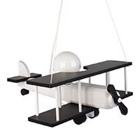Lampa wisząca Samolot duży czarno-biały