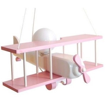 Lampa wisząca Samolot duży różowo-biały