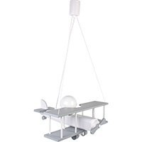 Lampa wisząca Samolot duży szaro-biały