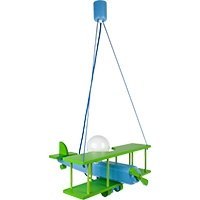 Lampa wisząca Samolot duży zielono- błękitny