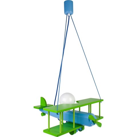 Lampa wisząca Samolot duży zielono- błękitny