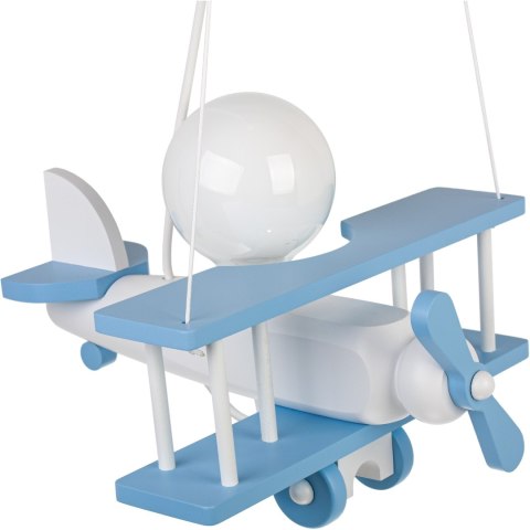 Lampa wisząca Samolot mały błękitno-biały