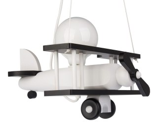 Lampa wisząca Samolot mały czarno-biały