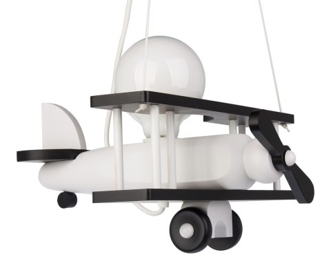 Lampa wisząca Samolot mały czarno-biały