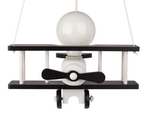 Lampa wisząca Samolot mały czarno-biały