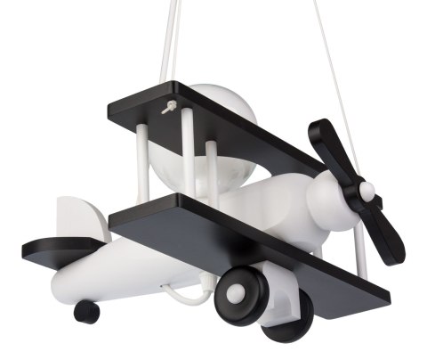 Lampa wisząca Samolot mały czarno-biały