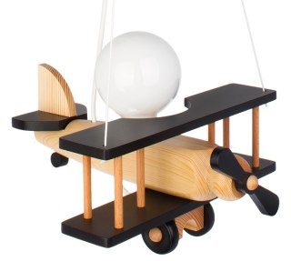 Lampa wisząca Samolot mały czarno-naturalny