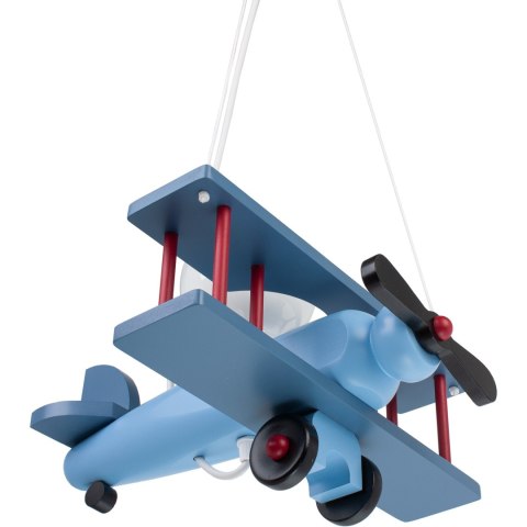 Lampa wisząca Samolot mały niebiesko-czarny-czerwony