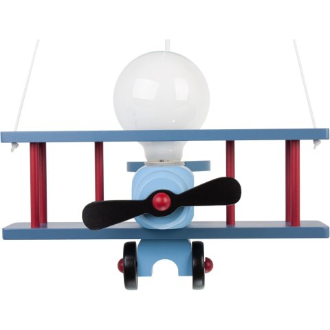 Lampa wisząca Samolot mały niebiesko-czarny-czerwony