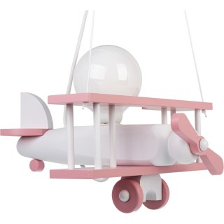 Lampa wisząca Samolot mały różowo-biały
