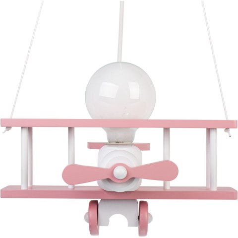 Lampa wisząca Samolot mały różowo-biały