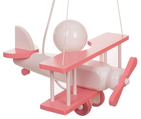 Lampa wisząca Samolot mały różowo-biały