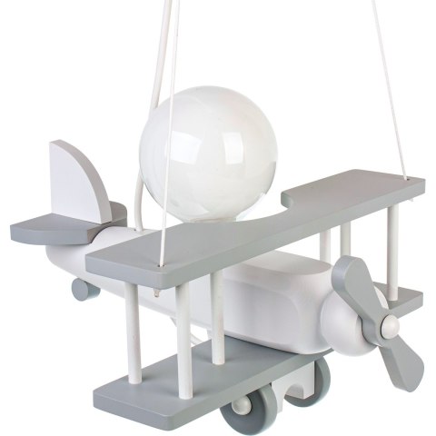Lampa wisząca Samolot mały szaro-biały