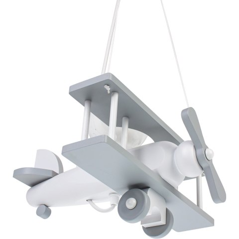 Lampa wisząca Samolot mały szaro-biały