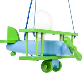Lampa wisząca Samolot mały zielono-błękitny
