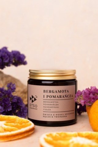 Świeca sojowa Bergamota i pomarańcza - świeca sojowa zapachowa - 120 ml